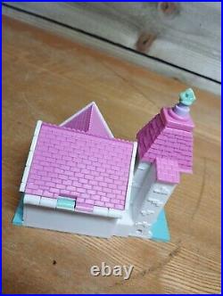 Vintage Bluebird Polly Pocket 90s Wedding Chapel RARE White Variant + 3 Figures