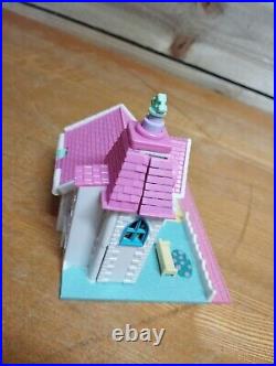 Vintage Bluebird Polly Pocket 90s Wedding Chapel RARE White Variant + 3 Figures
