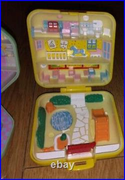 Vintage Bluebird Polly Pocket Compact Bundle School Restaurant Suki
