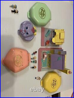 Vintage Bluebird Polly Pocket Compact House Doll Lot