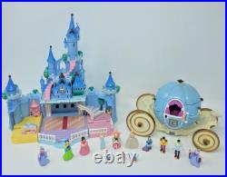 Vintage Bluebird Polly Pocket Disney Cinderella Castle & Carriage Playsets