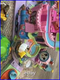 Vintage Bluebird Polly Pocket Disney Magic Kingdom Castle WithTrain & 8 Figures