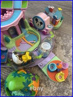 Vintage Bluebird Polly Pocket Disney Magic Kingdom Castle WithTrain & 8 Figures
