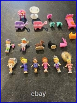 Vintage Bluebird Polly Pocket LOT Buildings / Figurines / Horses / Minis 1990s