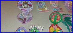 Vintage Bluebird Polly Pocket Lot Compacts & Pollyville Playsets & few Figures