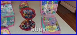 Vintage Bluebird Polly Pocket Lot Compacts & Pollyville Playsets & few Figures