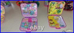 Vintage Bluebird Polly Pocket Lot Compacts & Pollyville Playsets & few Figures
