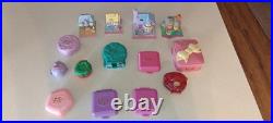 Vintage Bluebird Polly Pocket Lot Compacts & Pollyville Playsets & few Figures