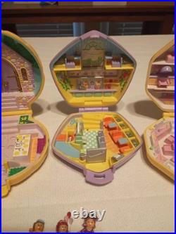 Vintage Bluebird Polly Pocket Lot of 6 2 COMPLETE Sets 1989 1990 1992 Rare