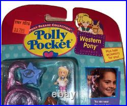 Vintage Bluebird Polly Pocket Rare Western Pony With Polly NIP # 14505
