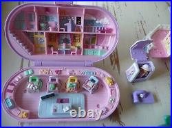 Vintage Bluebird Polly Pocket lot Stampin School 7 Compacts Snow White Playsets
