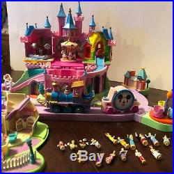 Vintage Disney Magic Kingdom Cinderella CastlePolly Pocket Minnie Surprise Party