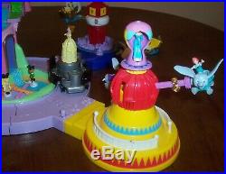 Vintage Disney Polly Pocket Magic Kingdom Castle Playset Figures Rides Train