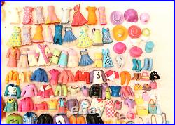 Vintage Large Lot of Polly Pocket Dolls Clothes & More