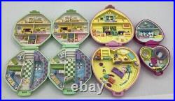 Vintage Lot Of 10 Polly Pocket Bluebird Cases And Houses Play Sets With No Dolls
