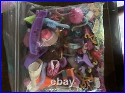 Vintage Lot Of Polly Pocket Dolls, Clothes, Accessories, Gotta Game Rare Set