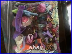 Vintage Lot Of Polly Pocket Dolls, Clothes, Accessories, Gotta Game Rare Set