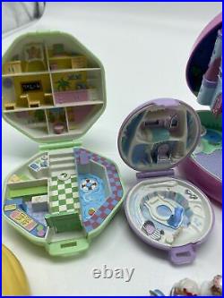 Vintage Lot Polly Pockets Compacts People Animals Swan Bluebird