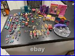 Vintage Lot of Polly Pocket Dolls, Clothing, Shoes, Houses and Accessories