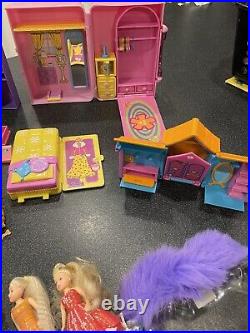 Vintage Lot of Polly Pocket Dolls, Clothing, Shoes, Houses and Accessories