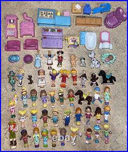 Vintage Mixed Bluebird Polly Pocket Figures LOT PLUS OTHER Mixed FURNITURE