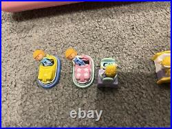 Vintage POLLY POCKET 1989 Ring Collecting Case With 8x Rings Bluebird 4 figures