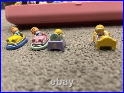Vintage POLLY POCKET 1989 Ring Collecting Case With 8x Rings Bluebird 4 figures