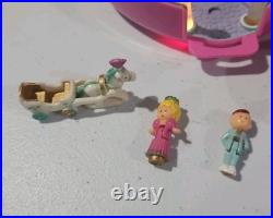 Vintage POLLY POCKET Lot 4 Playsets, 28 Figures, 1 Mirror READ DESCRIPTION