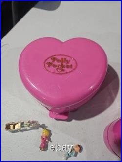 Vintage POLLY POCKET Lot 4 Playsets, 28 Figures, 1 Mirror READ DESCRIPTION