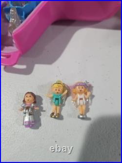 Vintage POLLY POCKET Lot 4 Playsets, 28 Figures, 1 Mirror READ DESCRIPTION