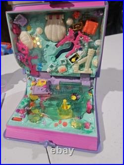 Vintage POLLY POCKET Lot 4 Playsets, 28 Figures, 1 Mirror READ DESCRIPTION