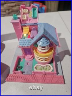 Vintage POLLY POCKET Lot 4 Playsets, 28 Figures, 1 Mirror READ DESCRIPTION