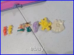Vintage POLLY POCKET Lot 4 Playsets, 28 Figures, 1 Mirror READ DESCRIPTION
