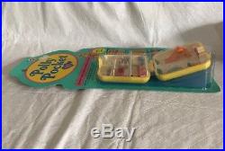Vintage POLLY POCKET Midges Play School NEW & SEALED MOC 1989 Yellow Compact