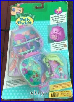 Vintage POLLY POCKET VACATION FUN JUNGLE ADVENTURE SUITCASE NEW & SEALED 1996