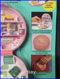 Vintage Polly Pocket 1989 Button's Animal Hospital Bluebird NEW SEALED