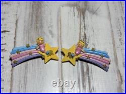 Vintage Polly Pocket 1990 Shooting Star Barrettes Complete Bluebird Toys