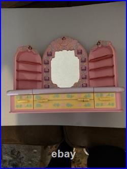 Vintage Polly Pocket 1990 Trinket Box Bluebird With 4 Dolls +2 Pets/Baby RARE