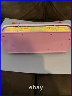 Vintage Polly Pocket 1990 Trinket Box Bluebird With 4 Dolls +2 Pets/Baby RARE