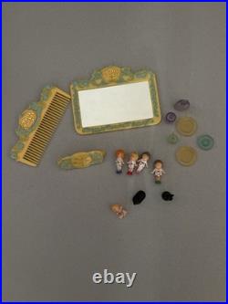 Vintage Polly Pocket 1990 Trinket Box Bluebird With 4 Dolls +2 Pets/Baby RARE