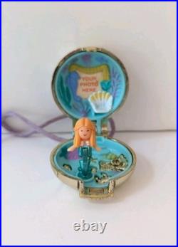 Vintage Polly Pocket 1993 Seashine Mermaid Gold Locket Necklace 100% Complete Vintage Polly Pocket 1993 Seashine Mermaid Gold Locket Necklace 100% Complete