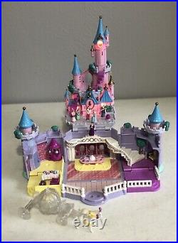 Vintage Polly Pocket 1995 Disney Cinderella's Castle Six Figures, Lights