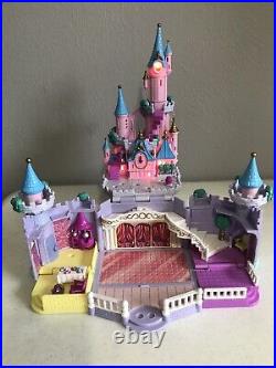 Vintage Polly Pocket 1995 Disney Cinderella's Castle Six Figures, Lights