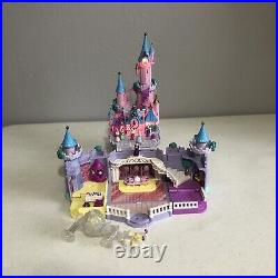 Vintage Polly Pocket 1995 Disney Cinderella's Castle Six Figures, Lights