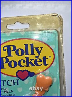 Vintage Polly Pocket 1995 Hope Ind. Quartz Heart Orange Band Watch NIP SEALED