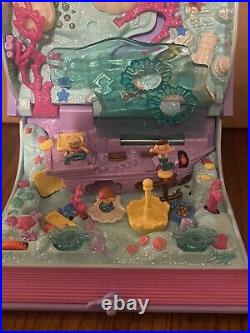 Vintage Polly Pocket 1995 Sparkling Mermaid Adventure COMPLETE + LIGHTS UP