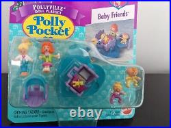 Vintage Polly Pocket 1996 Baby Friends NEW ON CARD Rare
