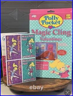 Vintage Polly Pocket 1996 Magic Cling Valentines, Complete Set, New Open Box