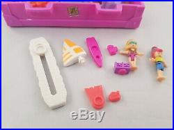 Vintage Polly Pocket 1996 Surf'n' Swim Treasure Chest Compact Case COMPLETE