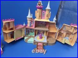 Vintage Polly Pocket 2 Cinderella Castles, 2 Clam Shells, 1 Stamp (NOT COMPLETE)